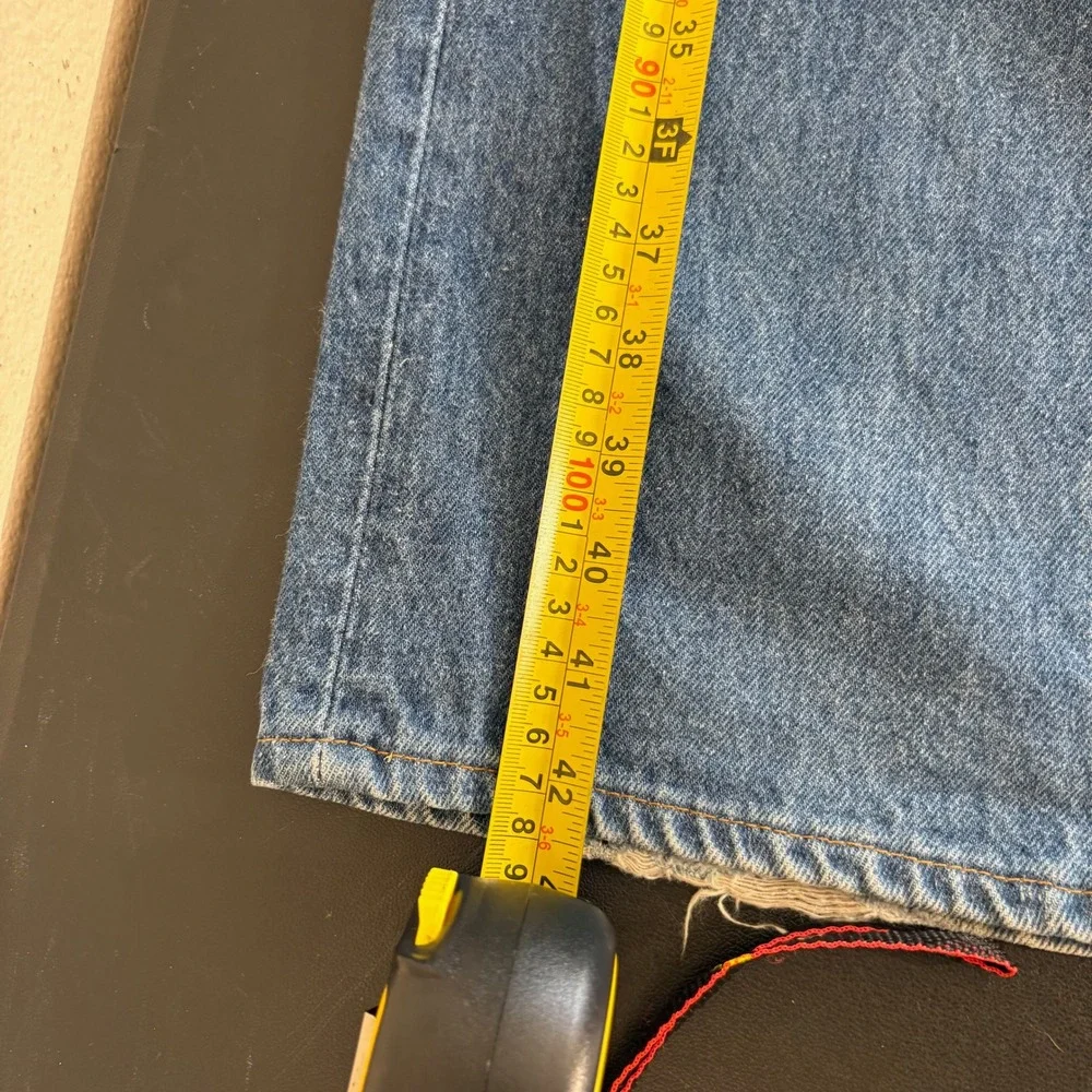 VTG 90s Levis 501 STF Jeans Mens 46x32 Made in USA Blue Straight Leg Button Fly